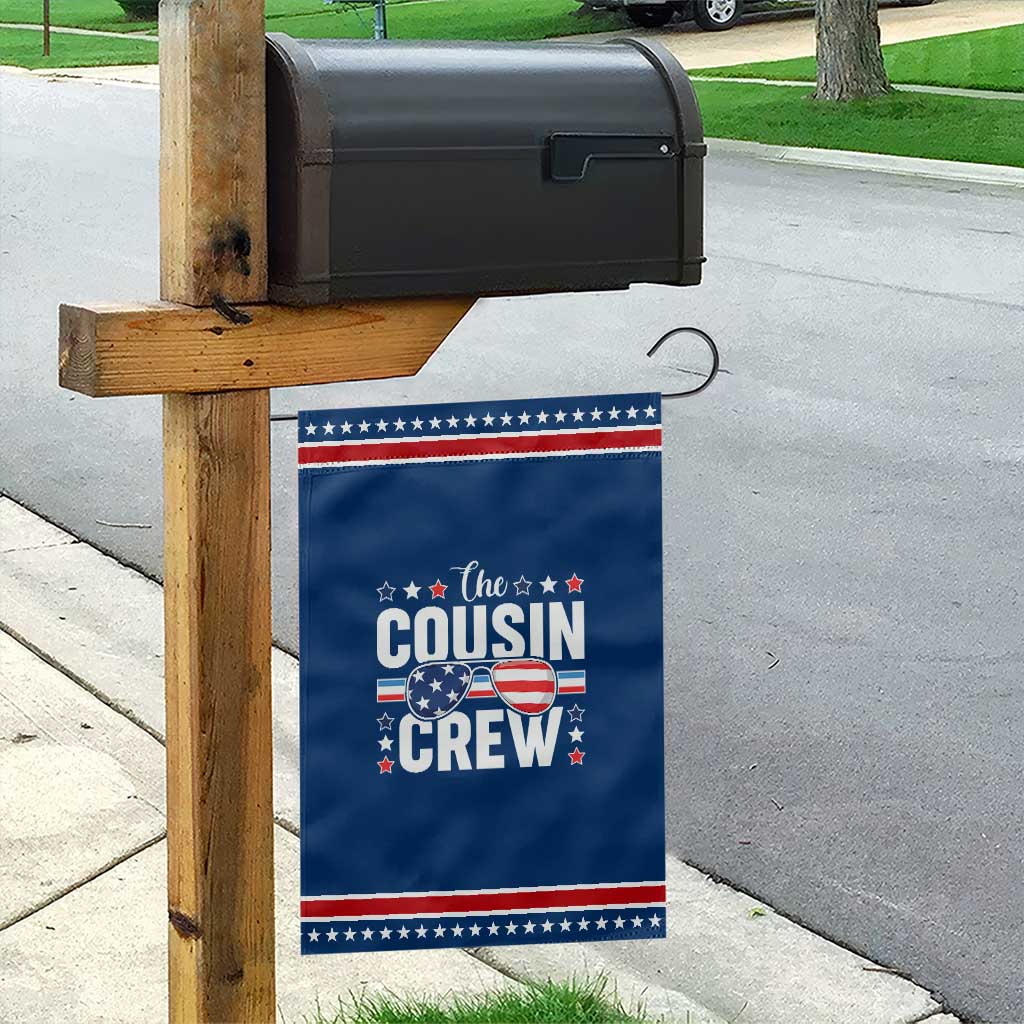 Funny The Cousin Crew 4th Of July Garden Flag Patriotic American Family Matching