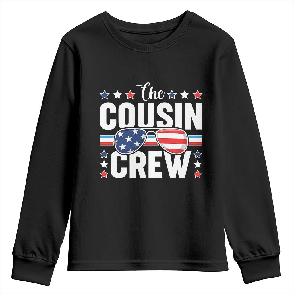 Funny The Cousin Crew 4th Of July Youth Sweatshirt Patriotic American Family Matching - Wonder Print Shop