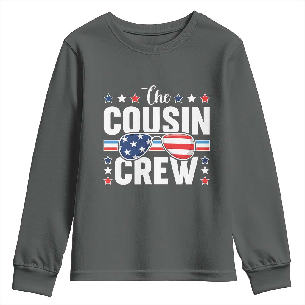 Funny The Cousin Crew 4th Of July Youth Sweatshirt Patriotic American Family Matching - Wonder Print Shop