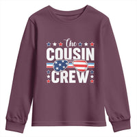 Funny The Cousin Crew 4th Of July Youth Sweatshirt Patriotic American Family Matching - Wonder Print Shop