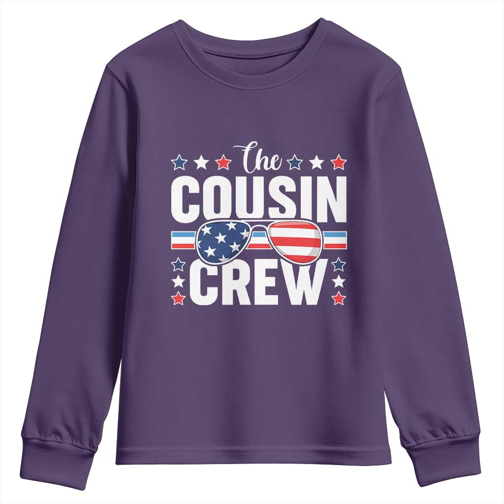 Funny The Cousin Crew 4th Of July Youth Sweatshirt Patriotic American Family Matching - Wonder Print Shop