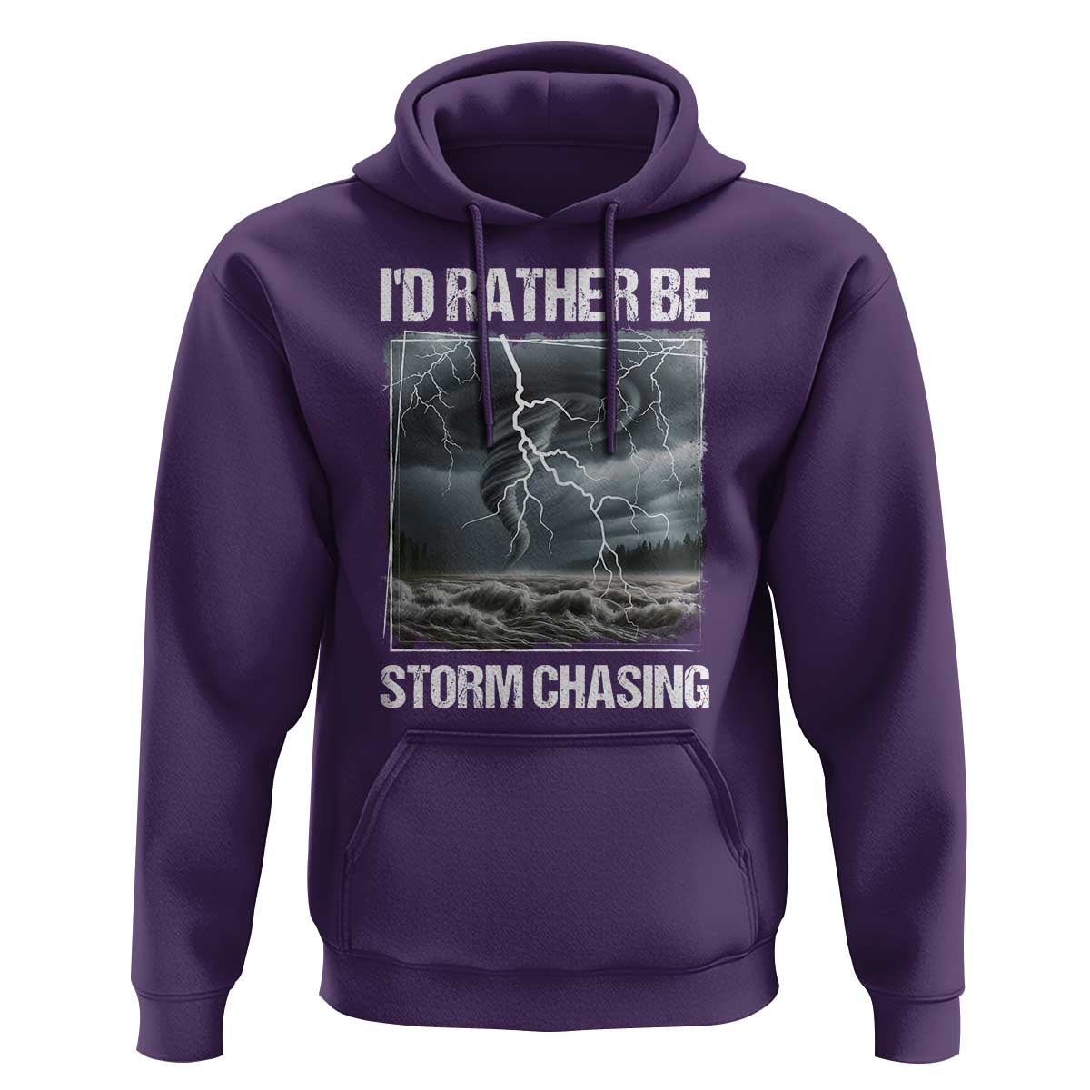 Funny I Would Rather Be Storm Chasing Hoodie Storm Tornado Lover - Wonder Print Shop