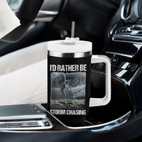 Funny I Would Rather Be Storm Chasing Tumbler With Handle Storm Tornado Lover - Wonder Print Shop