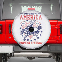 Funny 4th of July Western Cowboy Spare Tire Cover America Land Of The Yee Home Of The Haw - Wonder Print Shop