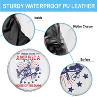 Funny 4th of July Western Cowboy Spare Tire Cover America Land Of The Yee Home Of The Haw - Wonder Print Shop