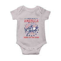 Funny 4th of July Western Cowboy Baby Onesie America Land Of The Yee Home Of The Haw - Wonder Print Shop
