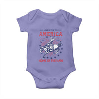 Funny 4th of July Western Cowboy Baby Onesie America Land Of The Yee Home Of The Haw - Wonder Print Shop