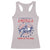 Funny 4th of July Western Cowboy Racerback Tank Top America Land Of The Yee Home Of The Haw - Wonder Print Shop