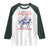 Funny 4th of July Western Cowboy Raglan Shirt America Land Of The Yee Home Of The Haw - Wonder Print Shop