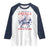 Funny 4th of July Western Cowboy Raglan Shirt America Land Of The Yee Home Of The Haw - Wonder Print Shop