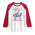 Funny 4th of July Western Cowboy Raglan Shirt America Land Of The Yee Home Of The Haw - Wonder Print Shop