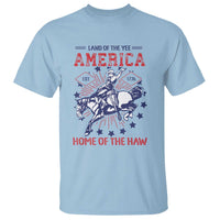 Funny 4th of July Western Cowboy T Shirt America Land Of The Yee Home Of The Haw - Wonder Print Shop