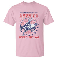 Funny 4th of July Western Cowboy T Shirt America Land Of The Yee Home Of The Haw - Wonder Print Shop