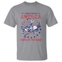 Funny 4th of July Western Cowboy T Shirt America Land Of The Yee Home Of The Haw - Wonder Print Shop
