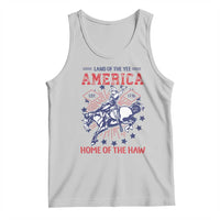 Funny 4th of July Western Cowboy Tank Top America Land Of The Yee Home Of The Haw - Wonder Print Shop