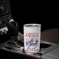 Funny 4th of July Western Cowboy Tumbler Cup America Land Of The Yee Home Of The Haw - Wonder Print Shop