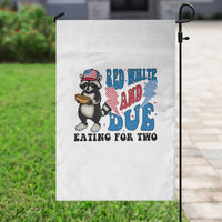 Funny 4th Of July Pregnancy Announcement Racoon Garden Flag Red White And Due Eating For Two - Wonder Print Shop