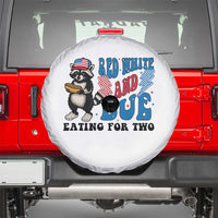 Funny 4th Of July Pregnancy Announcement Racoon Spare Tire Cover Red White And Due Eating For Two - Wonder Print Shop