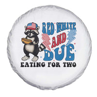 Funny 4th Of July Pregnancy Announcement Racoon Spare Tire Cover Red White And Due Eating For Two - Wonder Print Shop