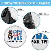 Funny 4th Of July Pregnancy Announcement Racoon Spare Tire Cover Red White And Due Eating For Two - Wonder Print Shop