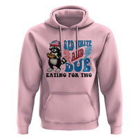 Funny 4th Of July Pregnancy Announcement Racoon Hoodie Red White And Due Eating For Two - Wonder Print Shop