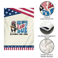 Funny 4th Of July Pregnancy Announcement Racoon Garden Flag Red White And Due Eating For Two