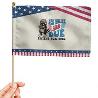 Funny 4th Of July Pregnancy Announcement Racoon Patriotic Handheld Flag Red White And Due Eating For Two
