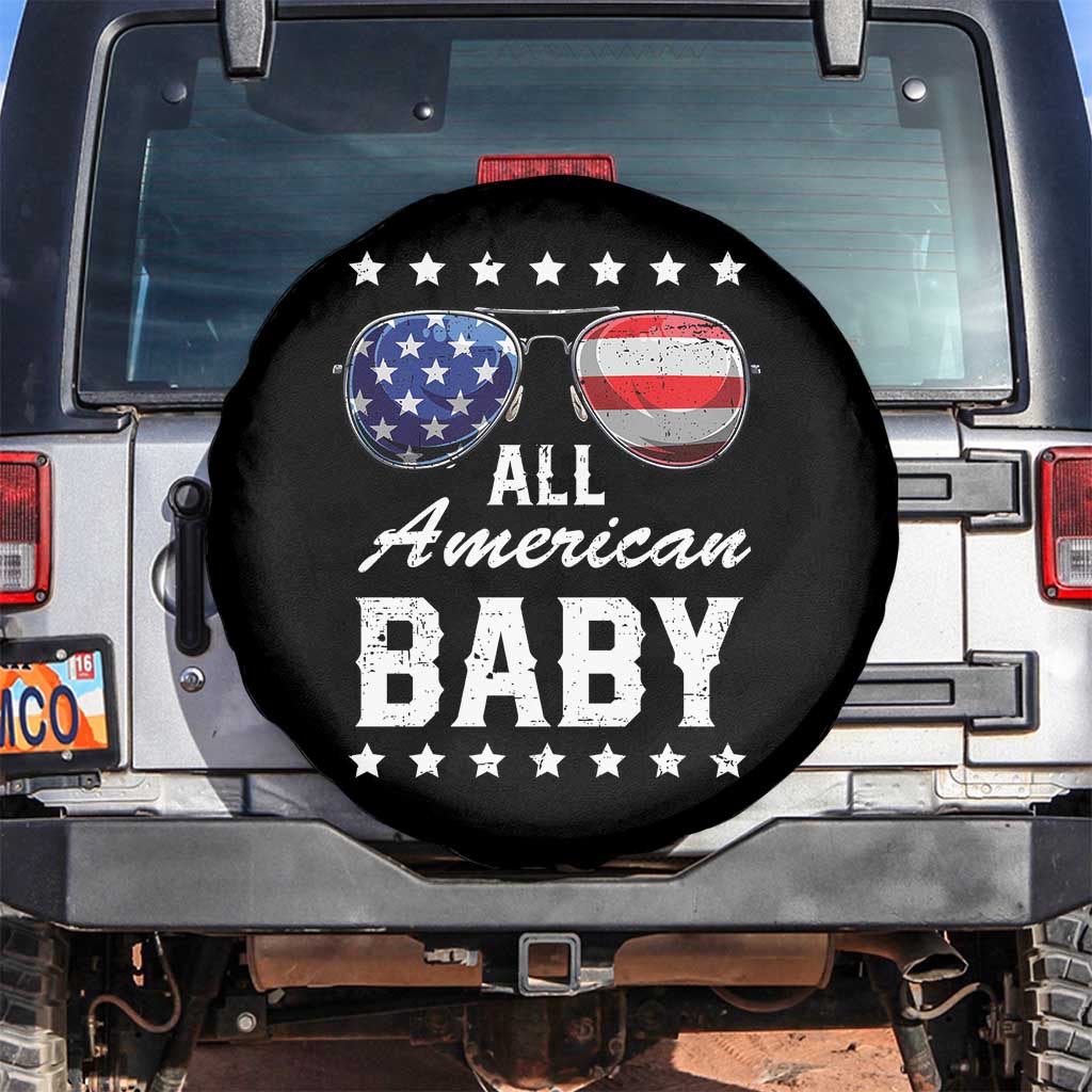 Funny All American Baby 4th Of July Spare Tire Cover Family Matching Sunglasses - Wonder Print Shop