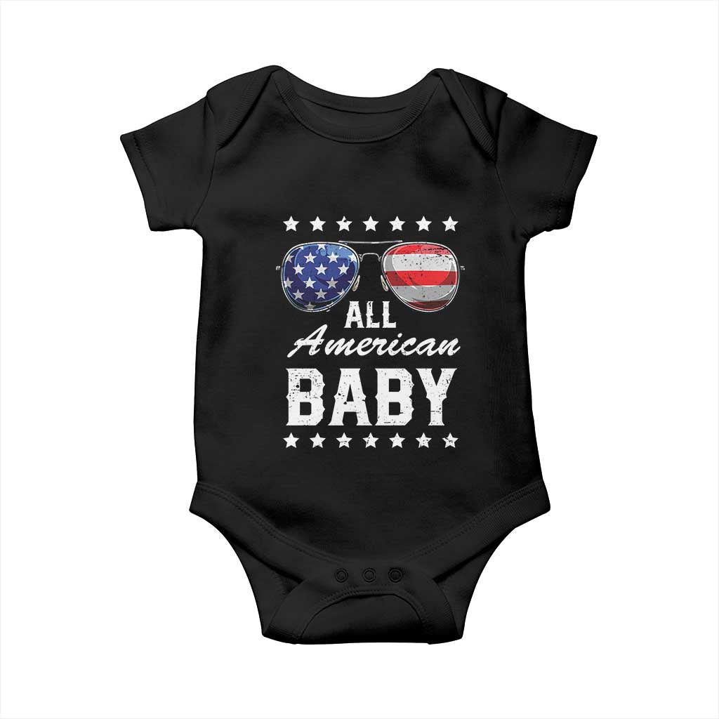 Funny All American Baby 4th Of July Baby Onesie Family Matching Sunglasses - Wonder Print Shop