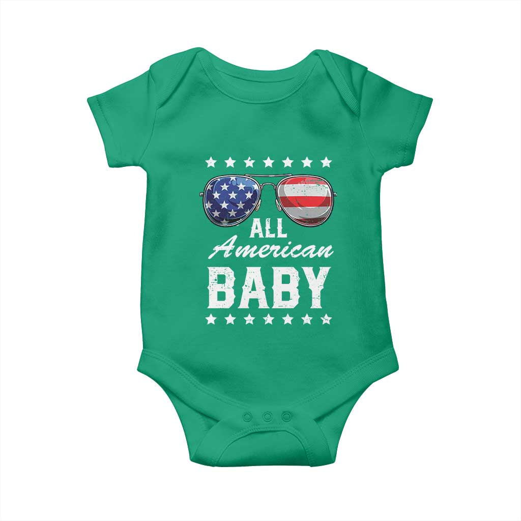 Funny All American Baby 4th Of July Baby Onesie Family Matching Sunglasses - Wonder Print Shop