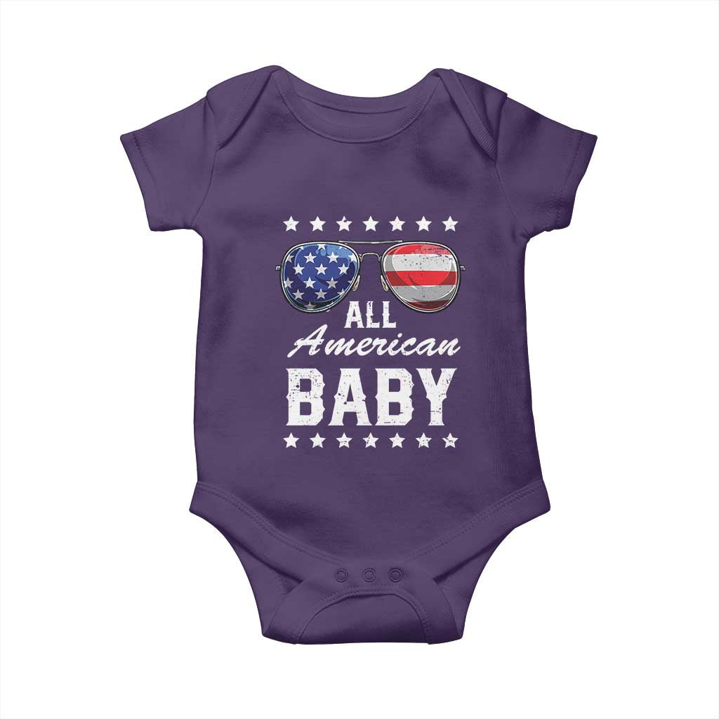 Funny All American Baby 4th Of July Baby Onesie Family Matching Sunglasses - Wonder Print Shop