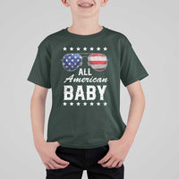 Funny All American Baby 4th Of July T Shirt For Kid Family Matching Sunglasses - Wonder Print Shop