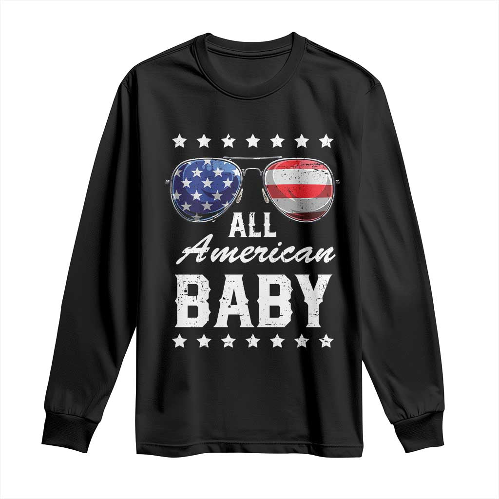 Funny All American Baby 4th Of July Long Sleeve Shirt Family Matching Sunglasses - Wonder Print Shop