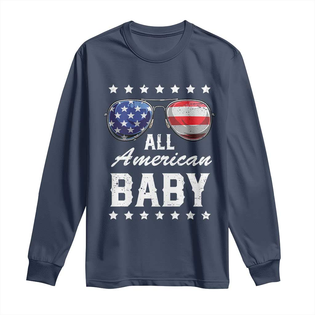 Funny All American Baby 4th Of July Long Sleeve Shirt Family Matching Sunglasses - Wonder Print Shop