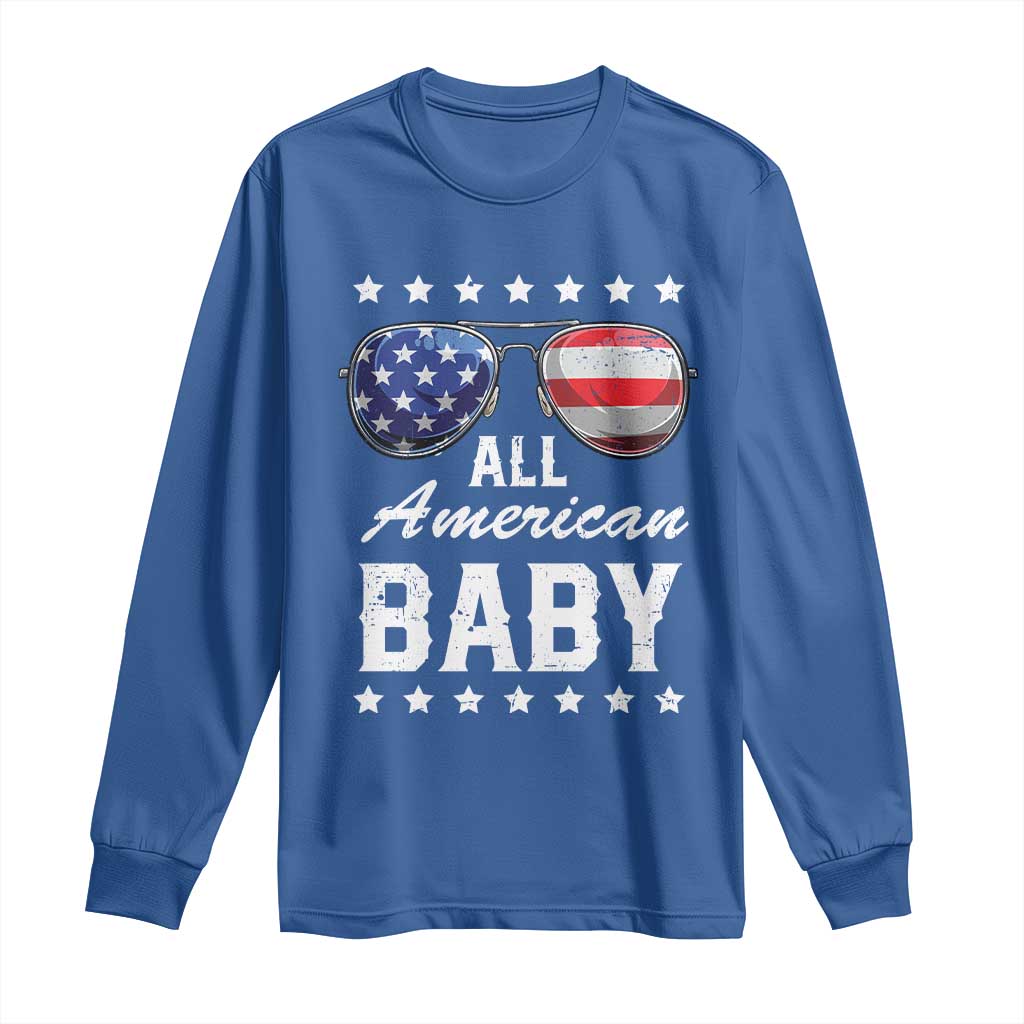 Funny All American Baby 4th Of July Long Sleeve Shirt Family Matching Sunglasses - Wonder Print Shop