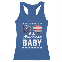 Funny All American Baby 4th Of July Racerback Tank Top Family Matching Sunglasses - Wonder Print Shop