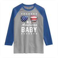 Funny All American Baby 4th Of July Raglan Shirt Family Matching Sunglasses - Wonder Print Shop