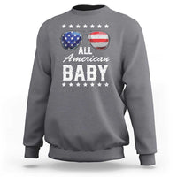 Funny All American Baby 4th Of July Sweatshirt Family Matching Sunglasses - Wonder Print Shop