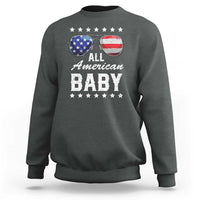 Funny All American Baby 4th Of July Sweatshirt Family Matching Sunglasses - Wonder Print Shop