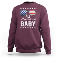 Funny All American Baby 4th Of July Sweatshirt Family Matching Sunglasses - Wonder Print Shop