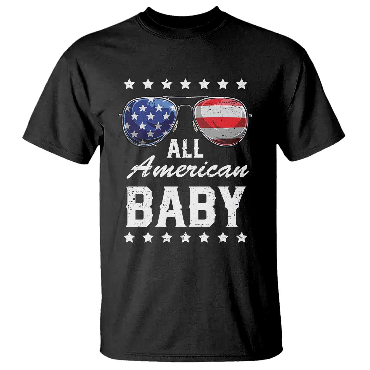 Funny All American Baby 4th Of July T Shirt Family Matching Sunglasses - Wonder Print Shop