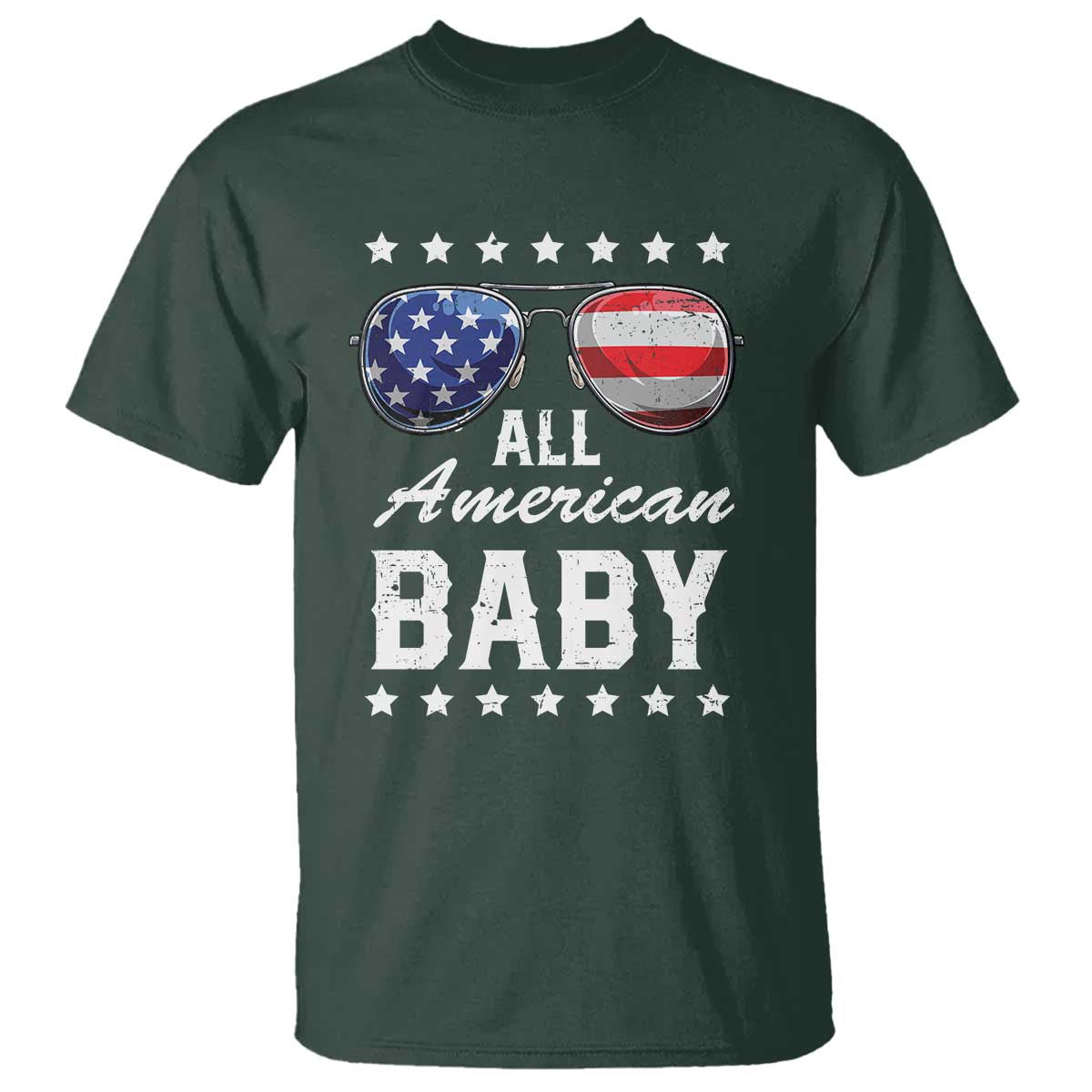 Funny All American Baby 4th Of July T Shirt Family Matching Sunglasses - Wonder Print Shop