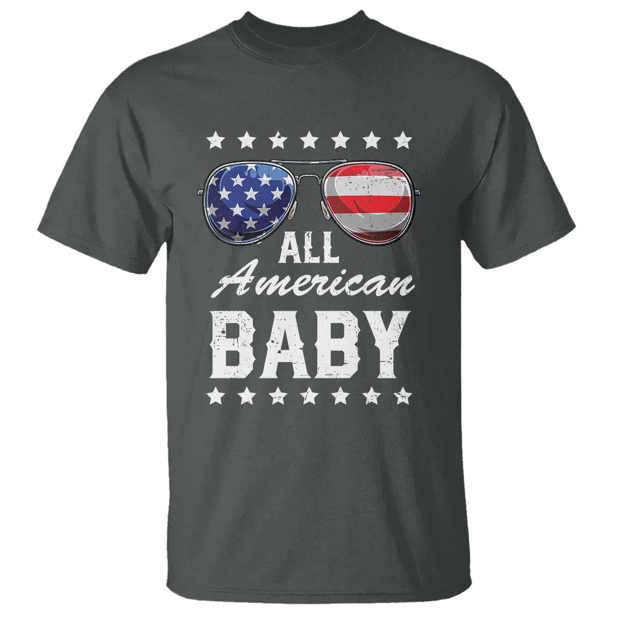 Funny All American Baby 4th Of July T Shirt Family Matching Sunglasses - Wonder Print Shop