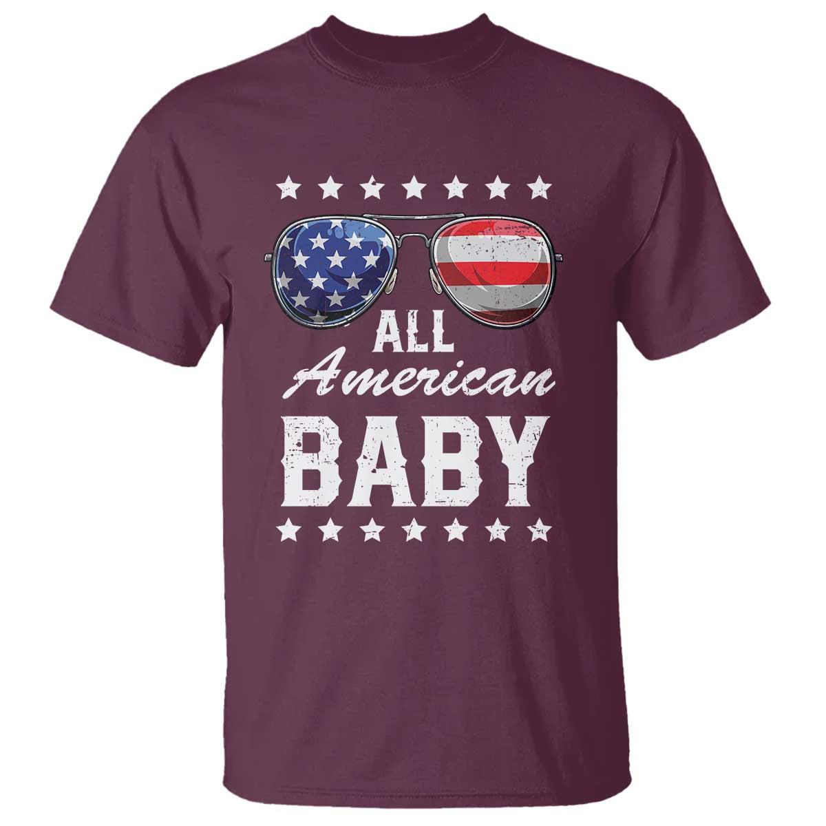 Funny All American Baby 4th Of July T Shirt Family Matching Sunglasses - Wonder Print Shop