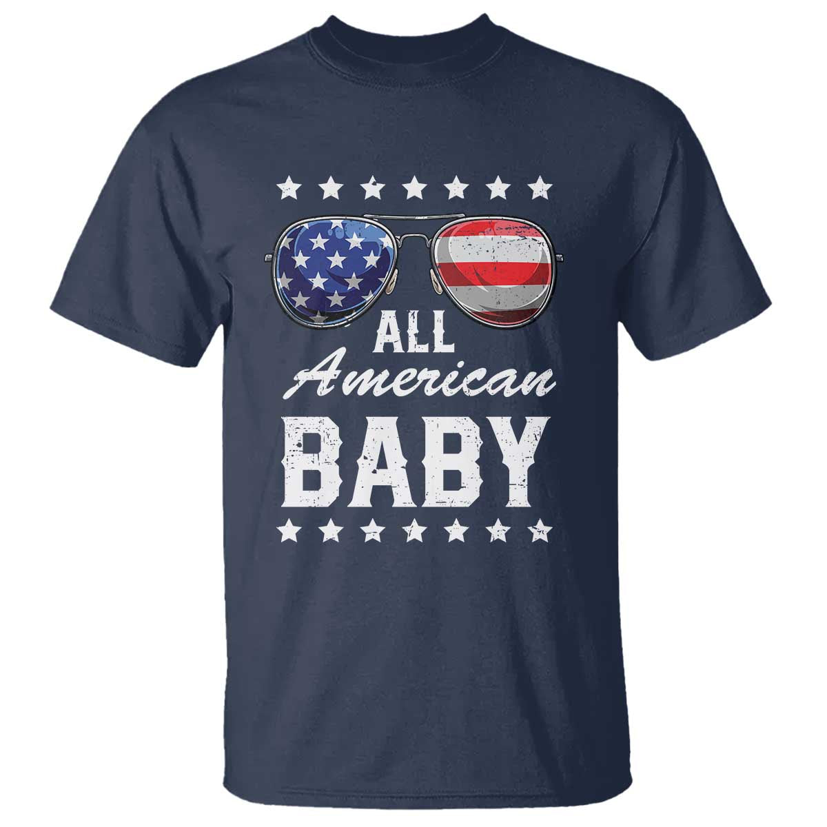 Funny All American Baby 4th Of July T Shirt Family Matching Sunglasses - Wonder Print Shop