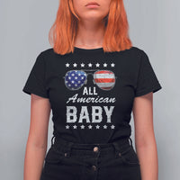 Funny All American Baby 4th Of July T Shirt For Women Family Matching Sunglasses - Wonder Print Shop