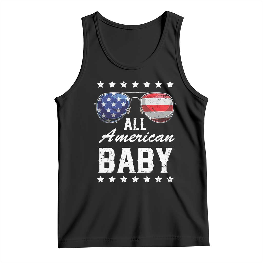 Funny All American Baby 4th Of July Tank Top Family Matching Sunglasses - Wonder Print Shop