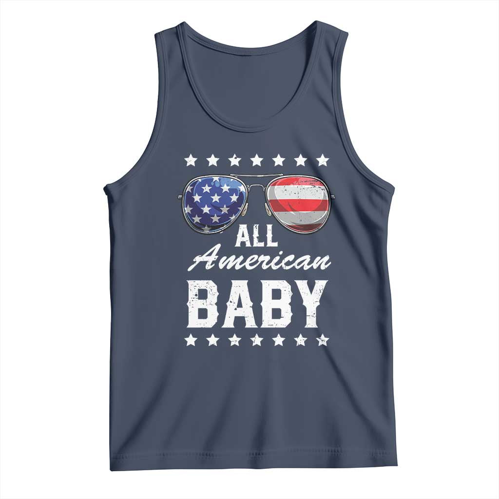 Funny All American Baby 4th Of July Tank Top Family Matching Sunglasses - Wonder Print Shop