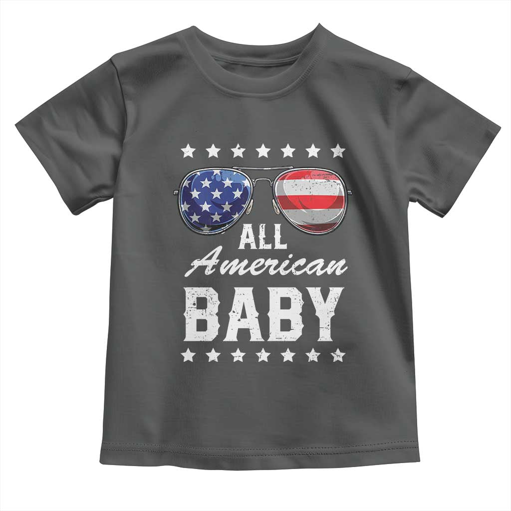 Funny All American Baby 4th Of July Toddler T Shirt Family Matching Sunglasses - Wonder Print Shop
