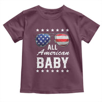 Funny All American Baby 4th Of July Toddler T Shirt Family Matching Sunglasses - Wonder Print Shop